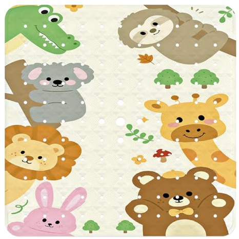 Duschmatte rutschfest 53x53cm - 100% BPA-frei - Antirutschmatte Dusche, Duscheinlage & Badewanne, Rutschmatte dusche, schimmelresistent & maschinenwaschbar