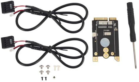 Gurtt Adaptador de Red inalámbrico Mini PCI-E, Tarjeta adaptadora WiFi inalámbrica de 12 + 6 Pines, para Broadcom BCM94360CD BCM943602CS BCM94360CS2