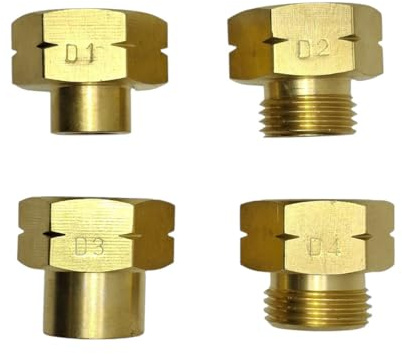 DN Autogas Parts Lot de 4 adaptateurs de bouteille de gaz GPL européens – 4 adaptateurs en laiton pour bouteilles G.12 allemandes vers raccords de remplissage dans les pays européens