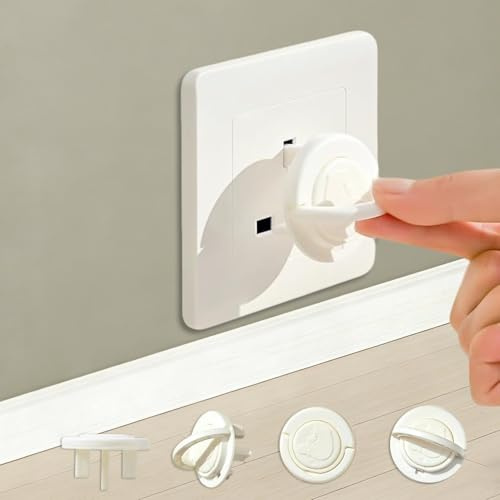 10 Pack Plug Socket Covers UK, Plastic Outlet Plug Covers, Child Baby Plug Socket Covers for Sockets UK, Safety Socket Cover Guards Caps for Home and Office