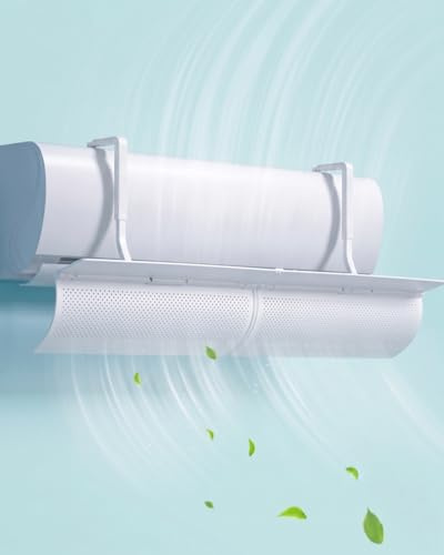 chochoyah Deflecteur Climatisation Murale, Déflecteur Climatisation Réglable, Déflecteur de Climatiseur ABS Anti Direct Air pour Maison Chambre Bureau