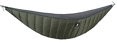 OneTigris Hideout Hängematte Underquilt Isomatten Underblanket für Hängematten Unterdecke Wärmeschutz Ultraleicht für Outdoor Wandern Camping 280x120cm(Armee Grün) | Quilt Unterdecke mit Wärmeschutz für Camping Wandern Outdoor und Übernachtungen