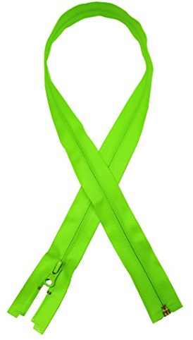 Reißverschluß Zipper TPU wasserdicht teilbar neon grün Größen 55 60 65 70 75 cm (65 cm)