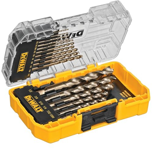 DEWALT - DEW-DW1956 Drill Bit Set with Pilot Point, 16-Piece (DW1956)