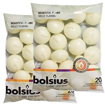 Bolsius Floating Candles x 40 in Ivory