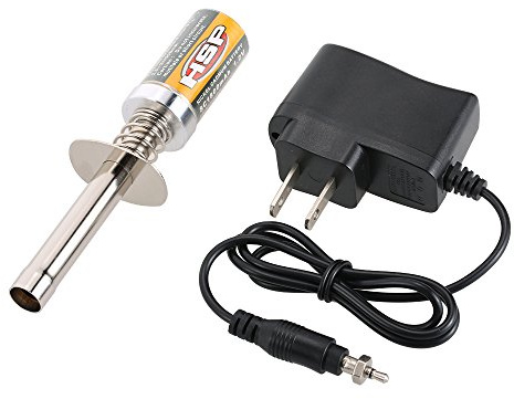 Goolsky HSP Nitro Starter Kit Glow Plug Igniter with Battery Charger for HSP RedCat Nitro Powered 1/8 1/10 RC Car