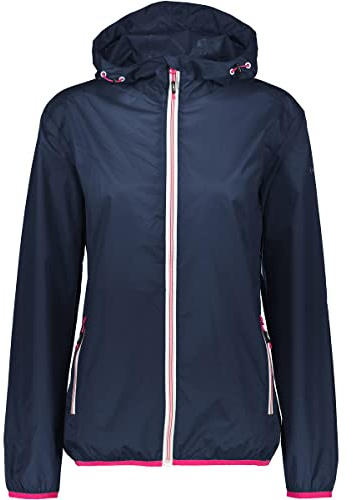 CMP - Giacca Donna Con Cappuccio Antipioggia, Navy, M