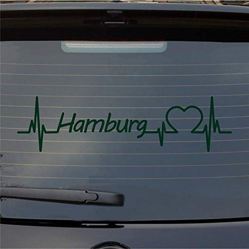 Hellweg Druckerei Hamburg Herz Puls Stadt Liebe Auto Aufkleber Sticker Heckscheibenaufkleber