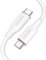 Anker PowerLine III Flow, USB-C auf USB-C Ladekabel 100W 180cm, Typ-C Kabel, Kompatibel mit iPad Mini 6. Gen,MacBook Pro 2020, iPad Pro 2020, iPad Air, Galaxy S20, Pixel, Switch, LG(in Schneeweiß)