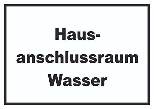 HB-Druck Hausanschlussraum Wasser Schild mit Text HAR waagerecht A6 (105x148mm)