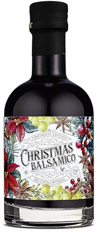 WAJOS Christmas Balsamico 250ml – Essigzubereitung (3% Säure) | Balsamico Essig mit Zimt, Sternanis und Pflaumen | Ideal zur Weihnachtszeit