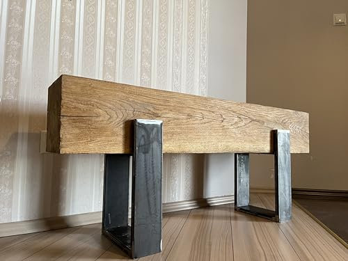 WestTree TV-Konsole aus Eiche Massivholz, 21x21cm, 170cm, 1 Regal, Rustikal, Wohnzimmer, Bodenmontage, Freistehend