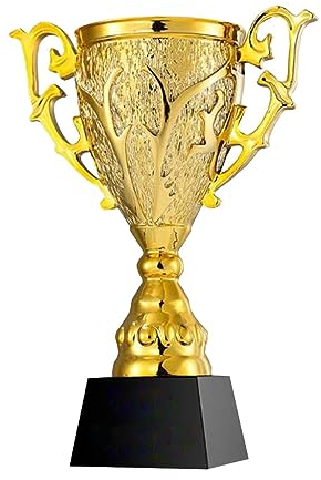 OUSIKA Trofei Campione Trofeo d'oro Campione dell'atleta Premio for il vincitore del trofeo Adatto for campionati di basket e calcio, campionati di Coppa del mondo, premi di giochi scolastici Trofeo(G