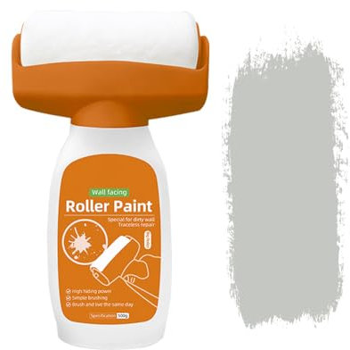 XPJBKC Rodillo de Pintura para Reparar Paredes, 500g Pintura de Reparación de Paredes, Roller Paint, Reparación de Paredes para Graffiti, Arañazos, Manchas, Grietas, Arañazos en la Pared