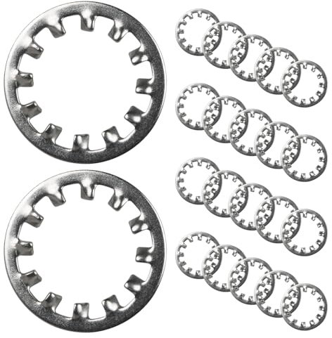 BOUMVID 30 Pezzi M3 x 6mm Rondelle Interne di Bloccaggio Denti a Stella, Rondelle Seghettate in Acciaio Inossidabile 304, Dente Interno Rondella di Bloccaggio, Rondella di Sicurezza Seghettate