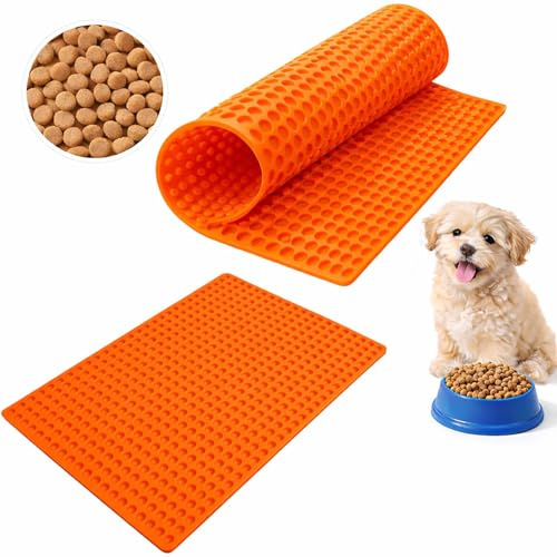 Backmatte Hundekekse 2er Set Silikonform Mini Halbkugel Leckerliform Backen | BURI Backmatte 39,5x27,7 cm lebensmittelecht, hitzebeständig und antihaft für Leckerlis, Backblech und Backofen