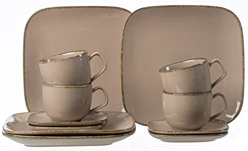 Ritzenhoff & Breker Kaffeeservice Casa, 12-teilig, Nougat, 33 x 33 x 18 cm