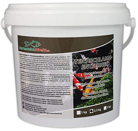 Gartenteich-Direkt Teichschlammentferner (Baut Teichschlamm und Mulm im Gartenteich ab, verbessert die Wasserqualität, unterstützt die Wirkung des Filters), Größe:2.5 kg
