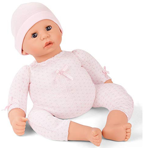 Götz 2061061 Cookie to Dress Puppe - 48 cm große Babypuppe mit blauen Schlafaugen, ohne Haare und einem Weichkörper - 2-teiliges Set