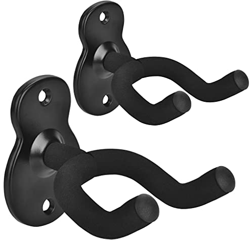 Moreyes Gitarren-Wandhalterung für Akustikgitarre, klassische Gitarre, Bass, E-Gitarre, 2er-Pack