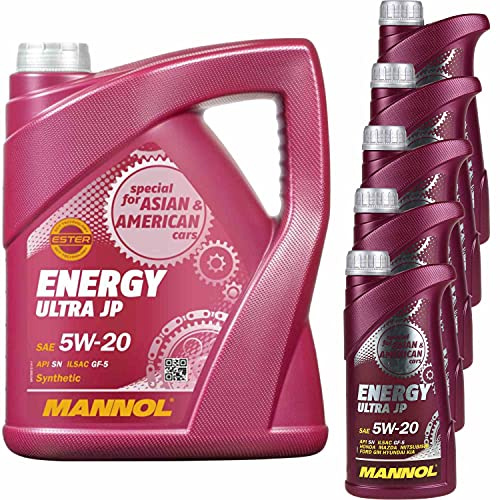 QR-Parts Set 10 Liter 85468143 MN7906-1 MN7906-5 1Liter MANNOL Energy Ultra JP 5W-20 API SN 5L Motoröl