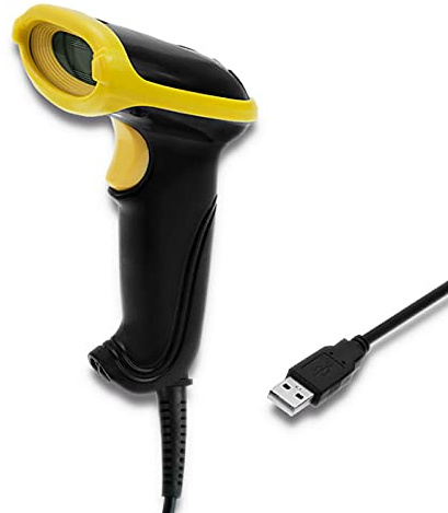 Qoltec Laser Scanner 1D | 2D | USB | Black