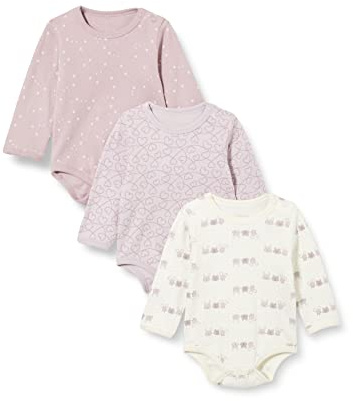 Care Baby flickor bodysuit (förpackning med 3), 3-pack havsdimma (603), 50-56|0-1 Months