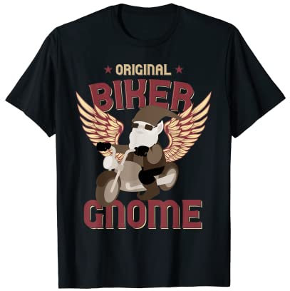 Motorcycle Club Original Biker Gnome Garden Gnomie v2 T-Shirt