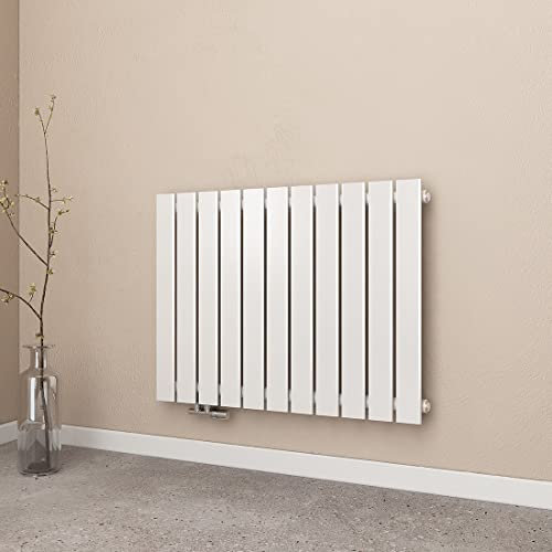 EMKE Radiador Plano, 63x85cm, Radiador de Panel Radiador de Diseño Horizontal, sola capa, Blanco color