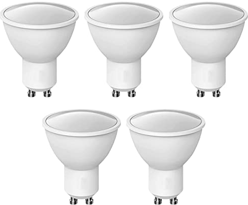 ZONE LED SET, GU10 LED-Lampen, Nicht-dimmbar, 10W, Neutralweiß 4000K, 70W Halogenlampen Äquivalent, 1000 Lumen, 100-Grad, Strahlwinke, Spot, Glühbirne (5er-Pack)