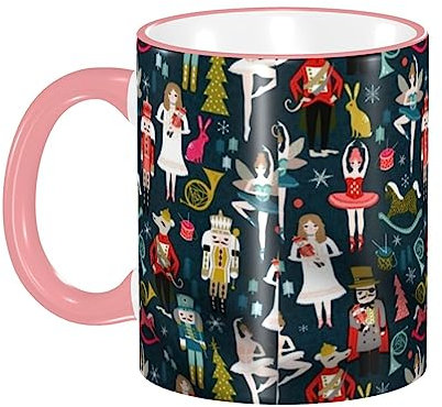 Dge Couleur Céramique Femme Casse-Noisette Ballet Noël Danse Mug Moderne Mode Poignée Tasse Café Tasse à Thé/Boisson/Lait Multifonctionnel Mug.