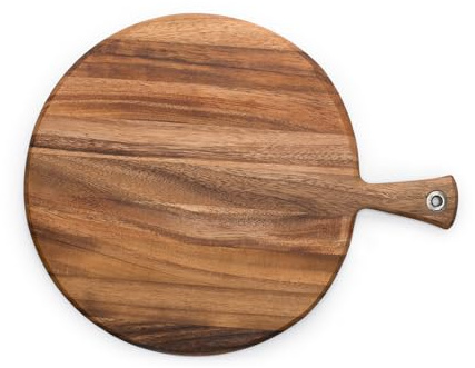 Ironwood Gourmet Acacia Wood Provencale Paddleboard, XL Round Serving Board With Handle