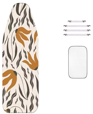 WTAIS Cotone - Copriasse da Stiro, Design 2 in 1 - Extra Spesso - Cotone Agugliato, Super permeabilità al Vapore - ASSE Stiro Coperture, per Assi da Stiro Grandi, con 4 Chiusure di Fissaggio