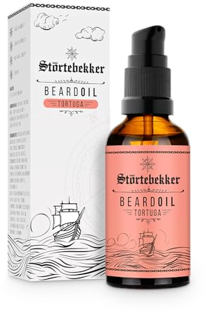 Störtebekker® Premium Bartöl Tortuga - tägliche Bartpflege für 3-Tage-Bart bis Vollbart - 50ml Beard Oil Vegan - Bart Öl Herren mit angenehmen Duft - Hochwertige Inhaltsstoffe - Made in Germany