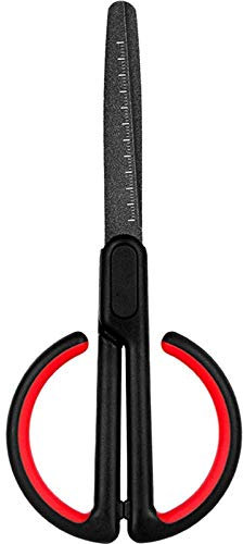 Tijeras de oficina, tijeras for manualidades, 1 pieza de tijeras antiadherentes con báscula, tijeras fijas for estudiantes de oficina, tijeras de cinta for bricolaje for el hogar Tijeras (Color : Ora