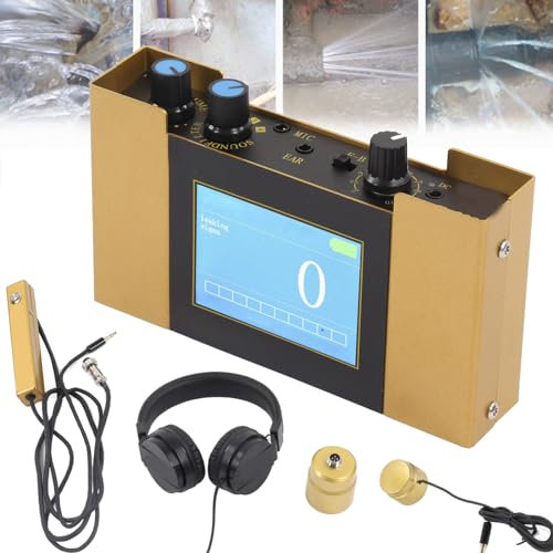ZWJABYY Detector de Fugas de Agua subterráneo de 2 Metros,Sensor ultrasónico Profesional de Fugas de Agua,tuberías subterráneas,para tuberías de Agua, tuberías de Cemento, tuberías de Acero