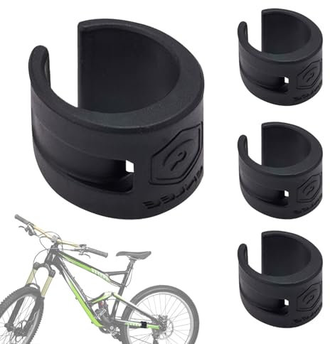 Generic Kettenstrebenschutzgummi, Kettenstrebenschutz - 4 Stück Mountainbike-Kettenschutz - Schutzaufkleber Gummiabdeckung Wrap Fahrräder Kettenpflege Halterungsaufkleber, verbessert den Schutz der