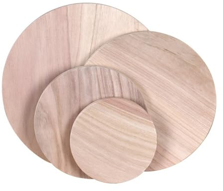 HSTWODE Holzscheibe rund, Naturholz Baumscheiben(Optionale Dicke) Für dekorative Gestaltungen, Lebensmittelschalen, bemalte Baumschalen, Bastelarbeiten (10 Stück Durchmesser 10cm*3cm dick)