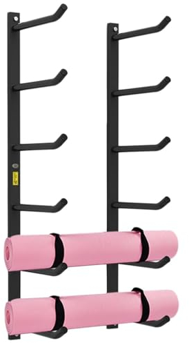 Miuxe Schaumstoffrollen-Aufbewahrungsregal Für Die Wandmontage, Yogamatten-Halter, Robuster Organizer Für Trainingsmatten Aus Metall Für Heim-Fitnessstudios, Gewerbe, Skateboard-Ausstellungsständer