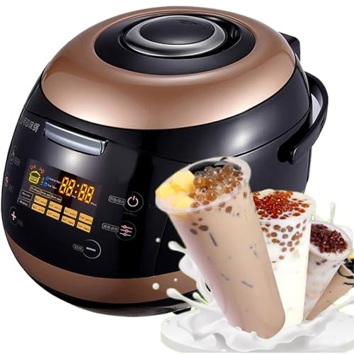 Annuod Pentola per Perle Commerciale Completamente Automatica, Fornello per Perle di Tapioca Elettrico da 900 W, Fornello per Teiera al Latte da 5 Litri, Fornello per Perle di Tapioca Professionale