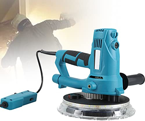 1800 W Trockenbauschleifer, Hand-Wandschleifmaschine mit LED-Licht, 5-Gang-Geschwindigkeitsregelung, zum Schleifen von Wänden und Decken, Schleifer+20Schleifpad, Schleifer+100Schleifpad