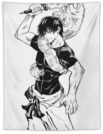 Toji Fushiguro JJK Wandteppich, coole Kunstwerke, Gemälde, Wandkunstdrucke, hängendes Bild, Heimdekoration, Wandteppich, Geschenkidee, 76,2 x 101,6 cm