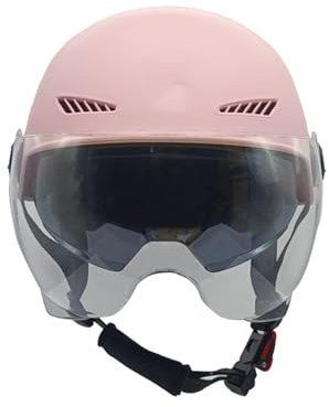 Casque de Scooter Casque de Sécurité Certifié ECE, Casque Moto Jet Casque Scooter, Casque de Moto Adulte, Casque Semi-Ouvert avec Visière