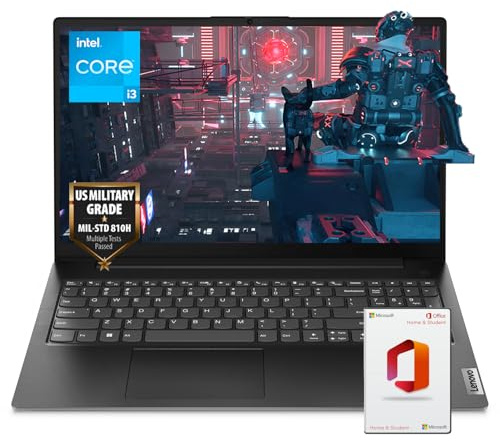 Lenovo Business Laptop, 15.6 FHD Display, Intel Core i3-1215U, Long Battery Life, Military Grade Durability, RJ-45 Ethernet Port, USB-C, 1 Year Office, Windows 11 Pro (36GB RAM | 1TB PCIe SSD)