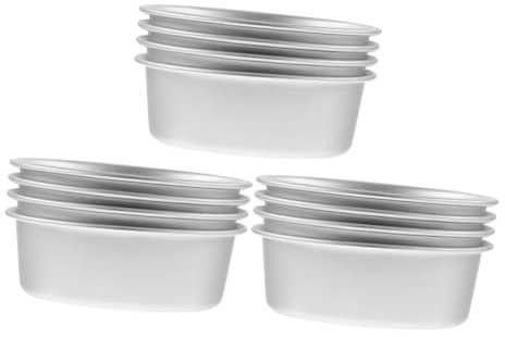 Cabilock 12pcs Non-Stick Aluminum Alloy Baking Mold for Mousse Mold and Bread Baking Pan for DIY Cake Pan and Cheesecake at Home