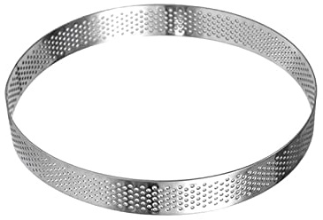 jiingekk Anelli per crostate, stampi circolari per dessert francesi, in acciaio inox, forati, per torte alla frutta, stampi da cucina