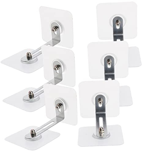 Kippsicherung für Möbel Selbstklebend aus Edelstahl Acryl | Schränke und Schubladen, Schwere Ausführung, Einfache Montage ohne Bohren, 6 Stück