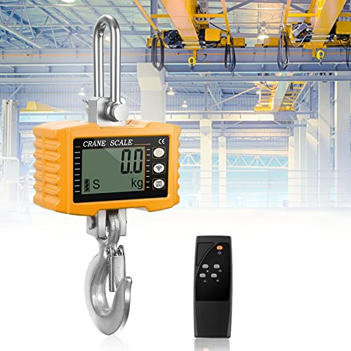 Tnamdan Pesante Bilancia Industriale 1000kg/2200lbs per impieghi gravosi Bilancia per Gru Digitale con Telecomando 1T Bilancia a Sospensione Elettronica ad Alta precisione da 1000kg