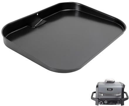 WELL GRILL Non-Stick Griddle Plate for Ninja Woodfire OG700 Series Grills, OG701UK, OG751UKAMZ, Cast Iron BBQ Flat Grill Plate with Oil Hole for Ninja Woodfire Outdoor Grill Accessories, Insert