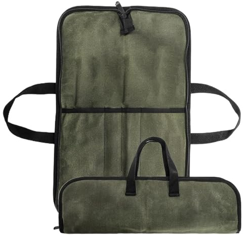 Borsa Portacoltelli Chef Borsa Da Chef Portatile In Tela Arrotolabile | da trasporto fornello da cucina Interno in tela imbottita, cinghie di sicurezza, leggera, design compatto